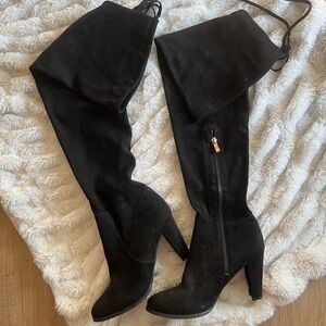 Catherine Malandrino Black suede Over-the-Knee Boots